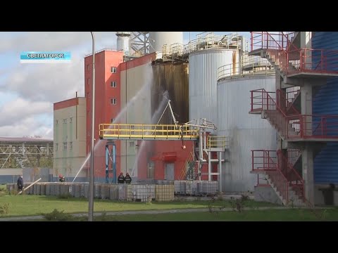 Пры пажары на Светлагорскім ЦКК загінуў чалавек видео