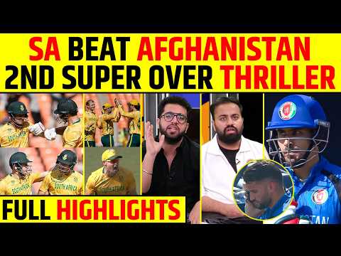 SOUTH AFRICA BEAT AFGHANISTAN | 2ND SUPER OVER THRILLER || FULL HIGHLIGHTS || #savsafg #t20worldcup