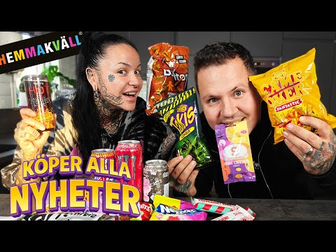 VI TESTAR ALLA NYA GODISNYHETER PÅ HEMMAKVÄLL! (VINTER 2025)
