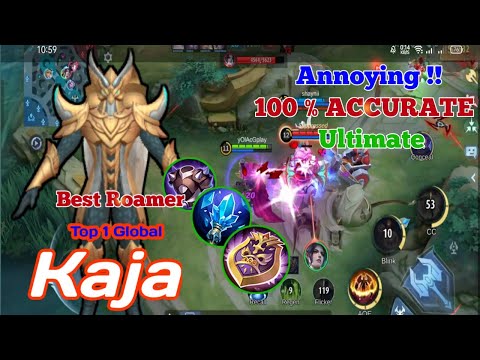 Kaja Roam !! Best Build and Gameplay - Top 1 Global Kaja ~ MLBB