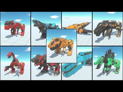 Robot T-Rex vs Robot Dinosaurs Animal Revolt Battle Simulator