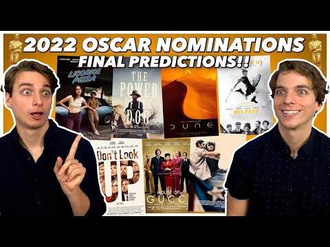 FINAL 2022 Oscar Nomination Predictions!!