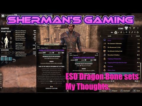 ESO Dragon Bone sets my thoughts.