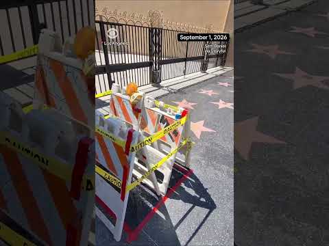 Watch: video shows tarp covering Dolly Parton’s Hollywood star after vandalism #shorts