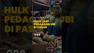 Bagaimana Wujud Hulk jika Jadi Pedagang Ubi di Pasar Tradisional Menurut Versi AI?