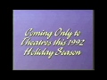 Coming Only To Theaters 1992 Disney Holiday Season