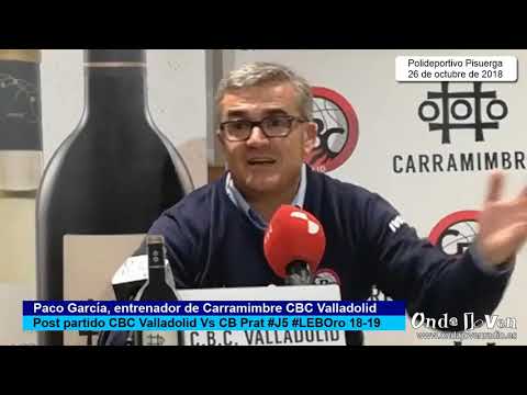 Declaraciones de Paco García, entrenador de Carramimbre tras partido contra CB Prat #J5 #LEBOro