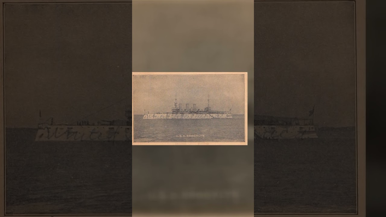 U.S.S. Brooklyn, Undivided Back Postcard, Early 1900s Video
