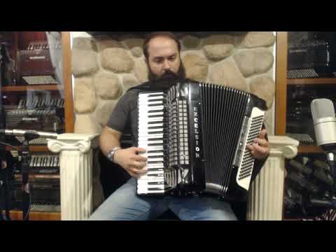 6389 - Black Excelsior 911 Piano Accordion LMMM 41 120 $2999