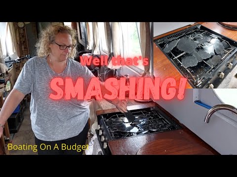 Our oven glass is smashed and a fire extinguisher that's ON FIRE! Boating On A Budget