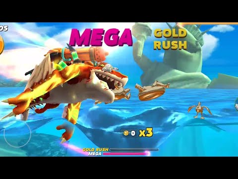 Meltdown Shark 🦈 Unlimited Mega Gold Rush - Hungry Shark World Full Gameplay HD | Gamerdude |