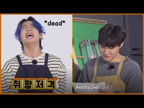 Taehyung and Hobi telling the funny 'Puepue' story 😂 in run BTS episode 143