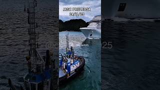 MSC PREZIOSA Santos ship navio cruzeiro o maior 24/11/25  @navios2025   cruise  #drone #shorts