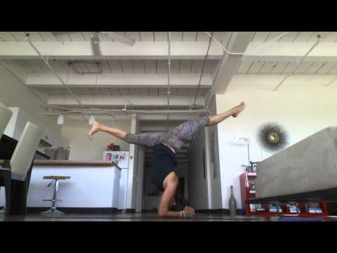 Head stand with full splits variation.