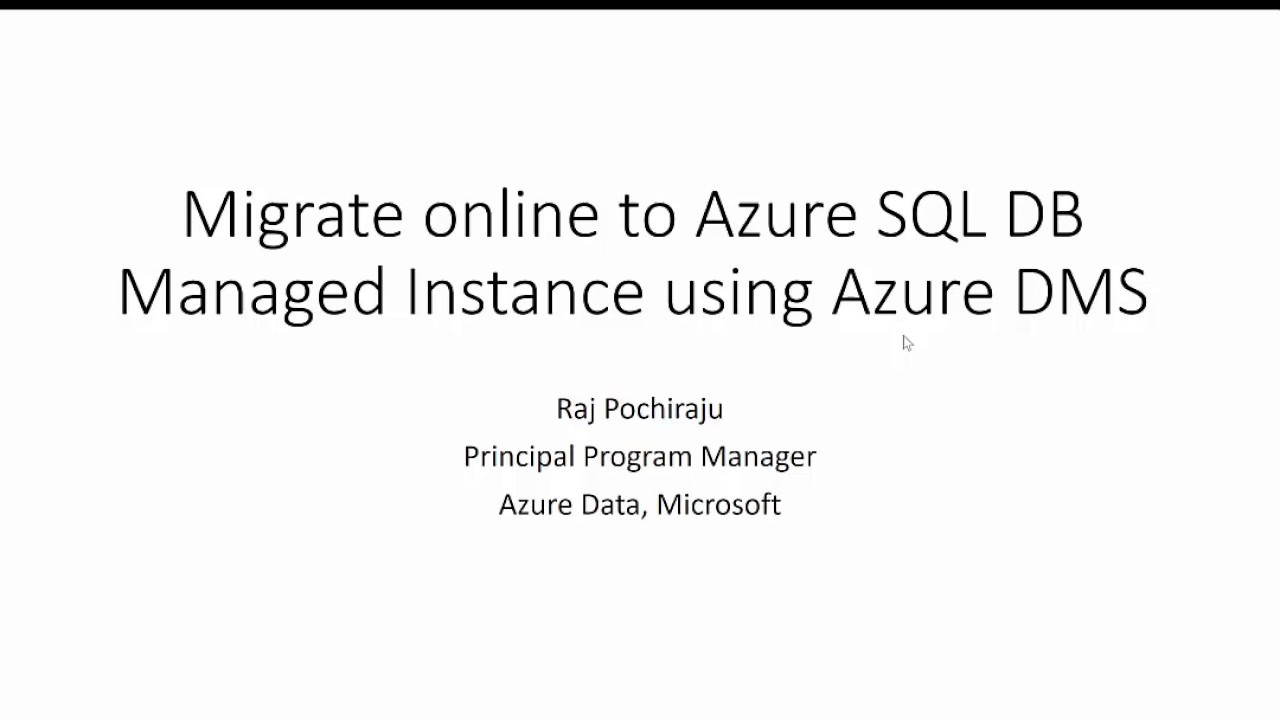 Migrate online to Azure SQL Database Managed Instance using Azure DMS
