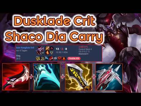 Duskblade Crit Shaco to Master - S13 Ranked [League of Legends] Full Gameplay - Infernal Shaco