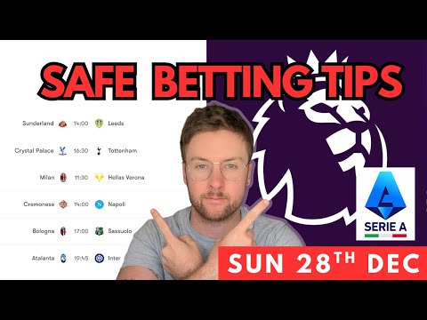 Football Betting Tips & Predictions Today | 6 Safe Picks (Sun 28th Dec) – Premier League & Serie A