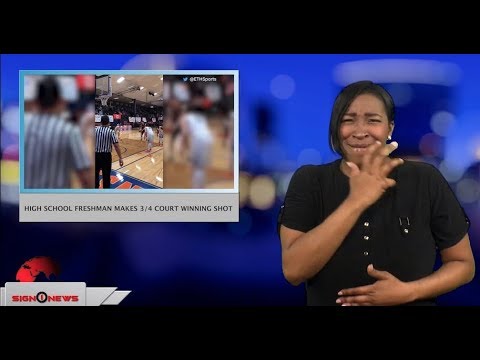 High school freshman make 3/4 court winning shot (ASL - 1.29.18)