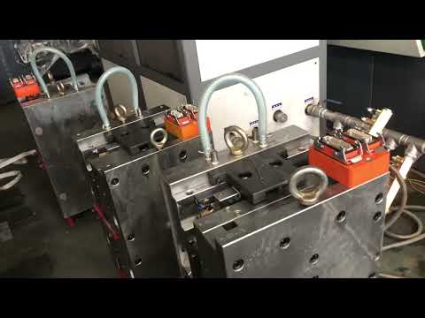 Pet preform mold testing in 240ton Haijiang plastic injection molding machine before delivery