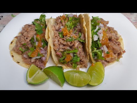 Tacos De Cabeza de Cerdo Y Salsa Picante | Perla recetas fáciles y caseras