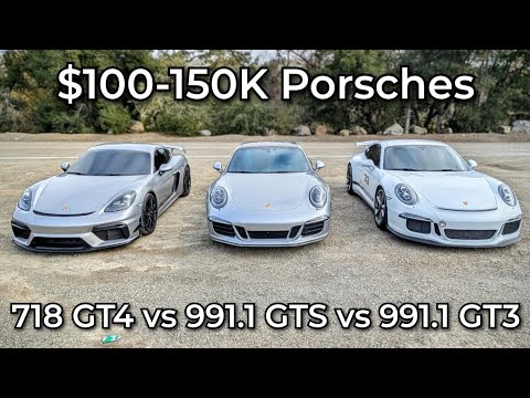 Porsche 911 GTS (2016) vs. Porsche 911 GT3 (2015) vs. Porsche Cayman GT4 (2021) – Vergleichstest!
