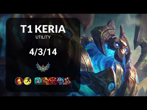 T1 Keria Galio vs Rakan UTILITY - KR CHALLENGER Patch 13.13