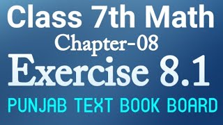 7th Class Math Chapter 8 Exercise 81-Class 7th Mat