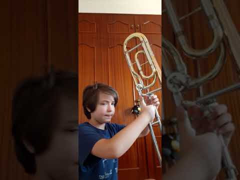 Aula de trombone do Luca