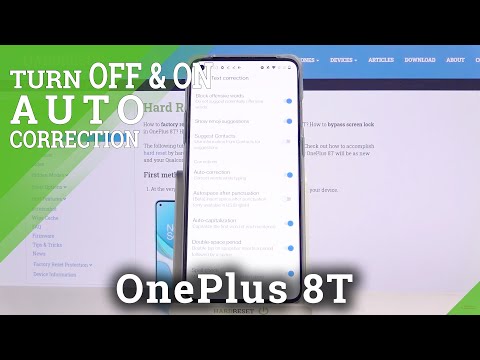 How to Use Keyboard Features in OnePlus 8T - Enable Auto Correction