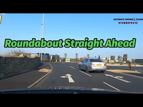 Straight Ahead At Roundabout ( 2nd Exit ) | How To Deal With Roundabouts | Driving Tips