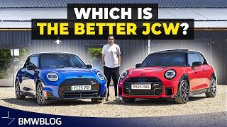 Comparison: 2025 MINI JCW Electric vs. MINI JCW Gasoline | J01 vs F66 John Cooper Works