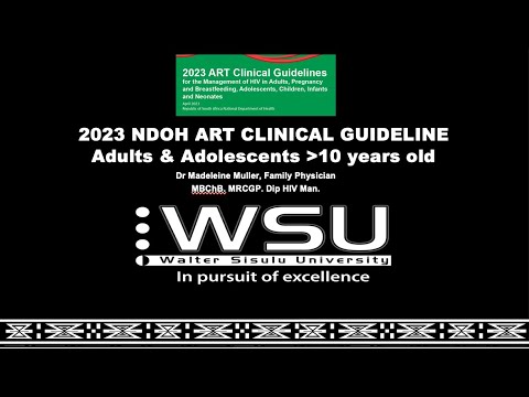 NDOH 2023 ART Guidelines Adults & Adolescents Dr Muller