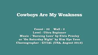 Cowboys Are My Weakness Line Dance (Ultra Beginner Level) - Tutorial