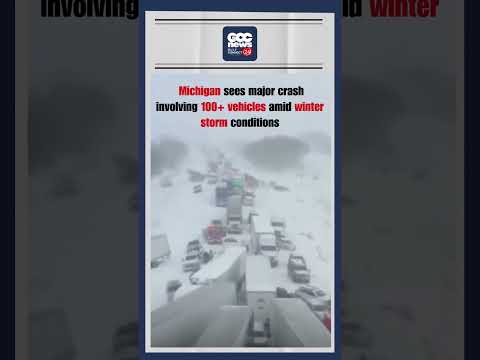 Michigan 100 Vehicle Crash Hudsonville Snow Pileup Semi Jackknife Injuries