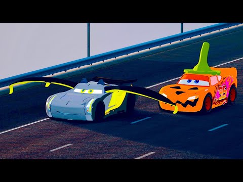 Lightning  McQueen Halloween Edition vs Jackson Storm Halloween Edition - Drag Race 20 KM
