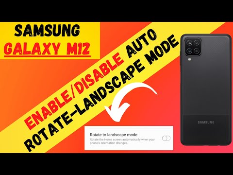 Galaxy M12: Enable/Disable Auto Rotate-Landscape Mode in Samsung M12 how to auto rotate Galaxy M12✔️