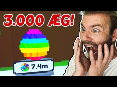 Jeg Åbner 3000 Pixel Æg og Får Dette.... Pet Simulator X, Roblox