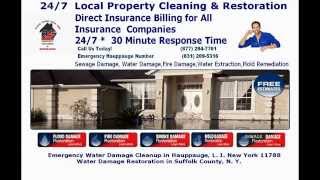 preview picture of video 'Water Damage Clean Up Hauppauge NY 11778| Wet Carpet Wet Drywall Water Extraction'