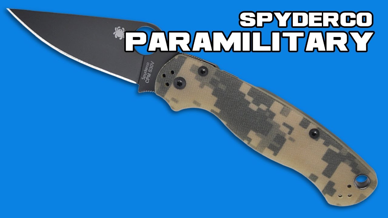 Spyderco Paramilitary 2 Compression Lock Knife G-10 (3.4" Satin S45VN) C81GP2