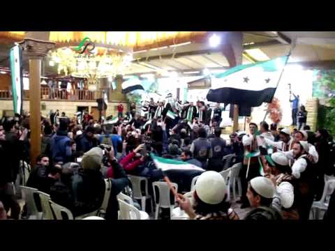 مهرجان ثوري في منطقة الغوطة الشرقية في ريف دمشق بمناسبة الذكرى الخامسة للثورة السورية