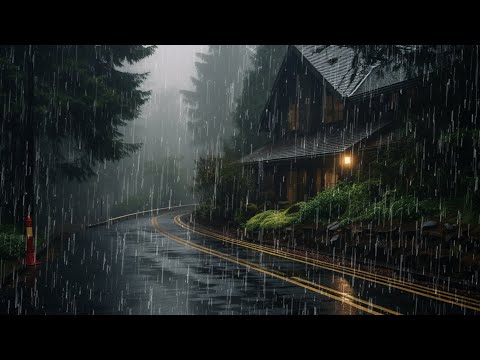 Day 3 - Rain Sounds For Sleeping - 99% Instantly Fall Asleep With Rain And Thunder Sound At Night