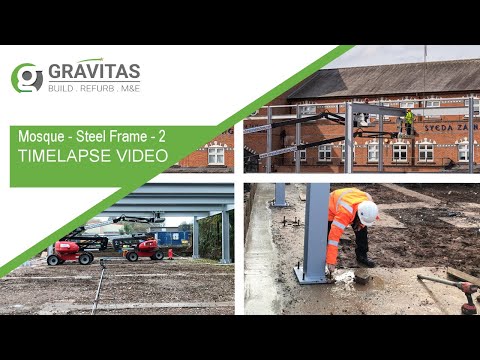 Steel Frame Building Construction - Al-Abbas Islamic Centre.