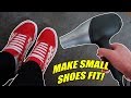 3 WAYS TO FIT INTO TOO SMALL SHOES!!