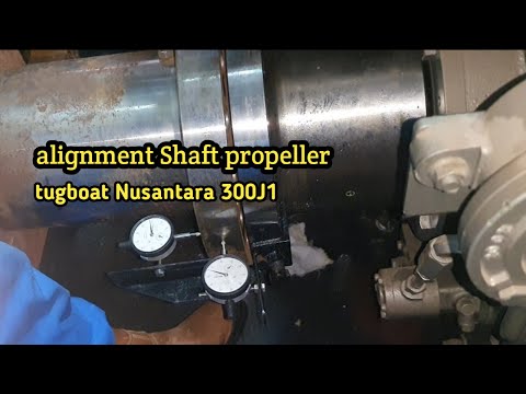 alignment Shaft propeller tugboat nusantara 300J1