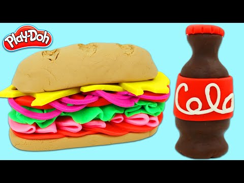 How to Make A Play Doh Sandwich And Cola Bottle!