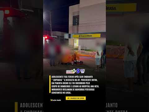 ADOLESCENTE FERIDO APÓS "DAR GRAU" EM AVENIDA DE PB
