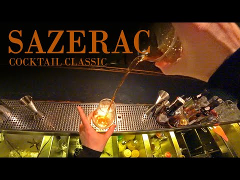 Sazerac cocktail. Classic recipe by Mr.Tolmach