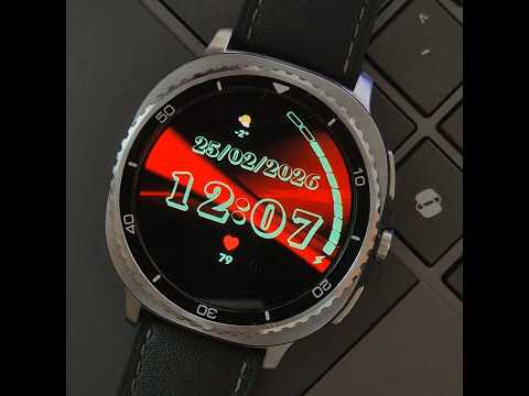 Red background clock face