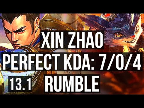 XIN vs RUMBLE (JNG) | 7/0/4, Godlike | EUW Challenger | 13.1