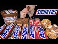 ASMR Snickers Chocolate Ice Cream Sundae Snickers Peanut Brownie Ice Cream Snickers Ice Cream Cone